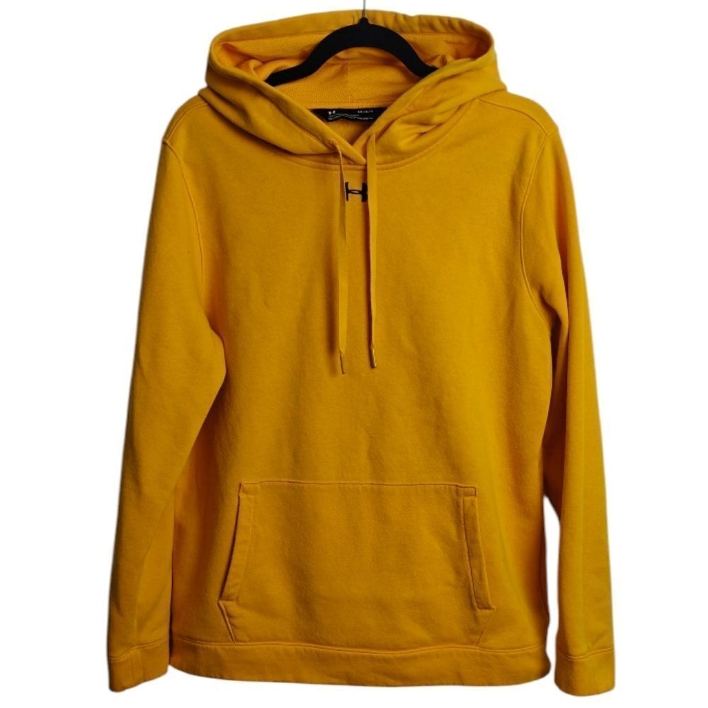 Under Armour Cologear Yellow Hoodie Sweatshirt Size L